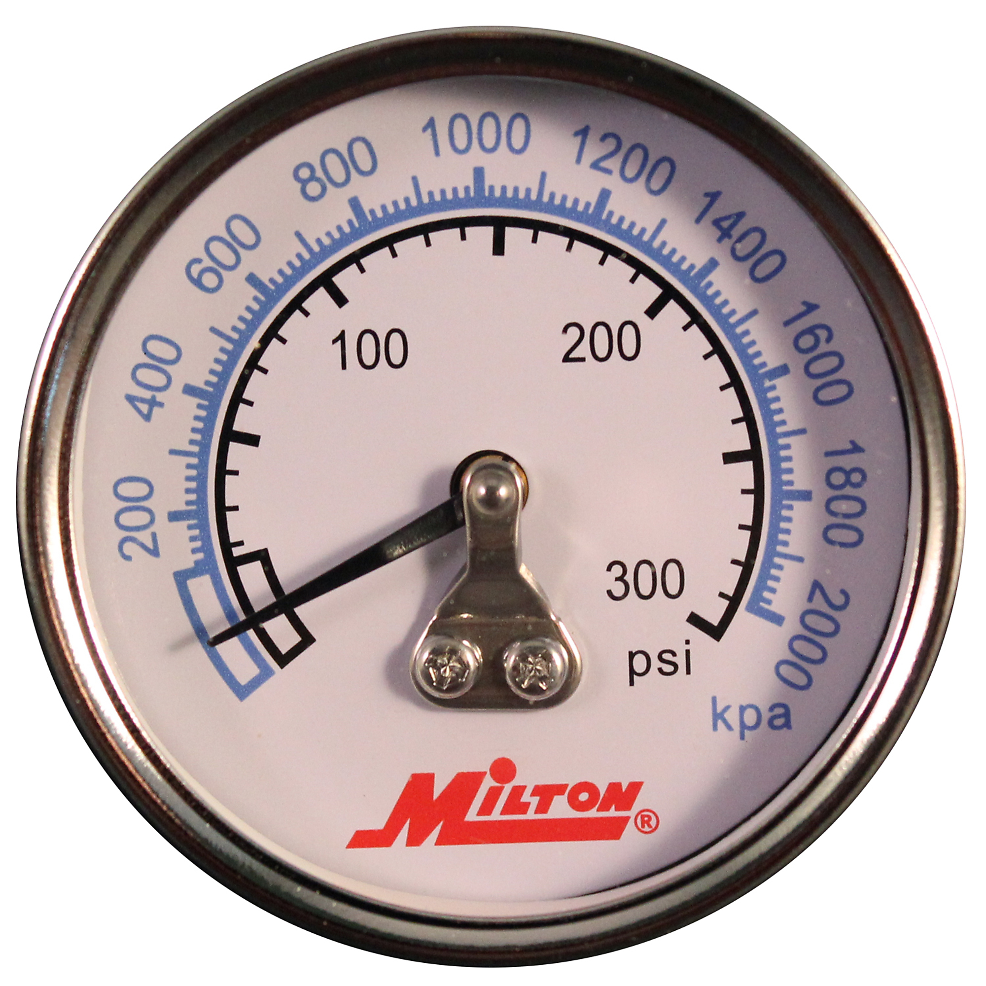 Milton, Gauge, 0-300 PSI - Center Mount, Max. PSI 300 PSI, Model# 1192